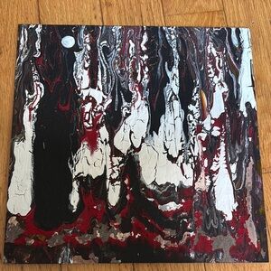 *Abstract Black and Red Canvas Art